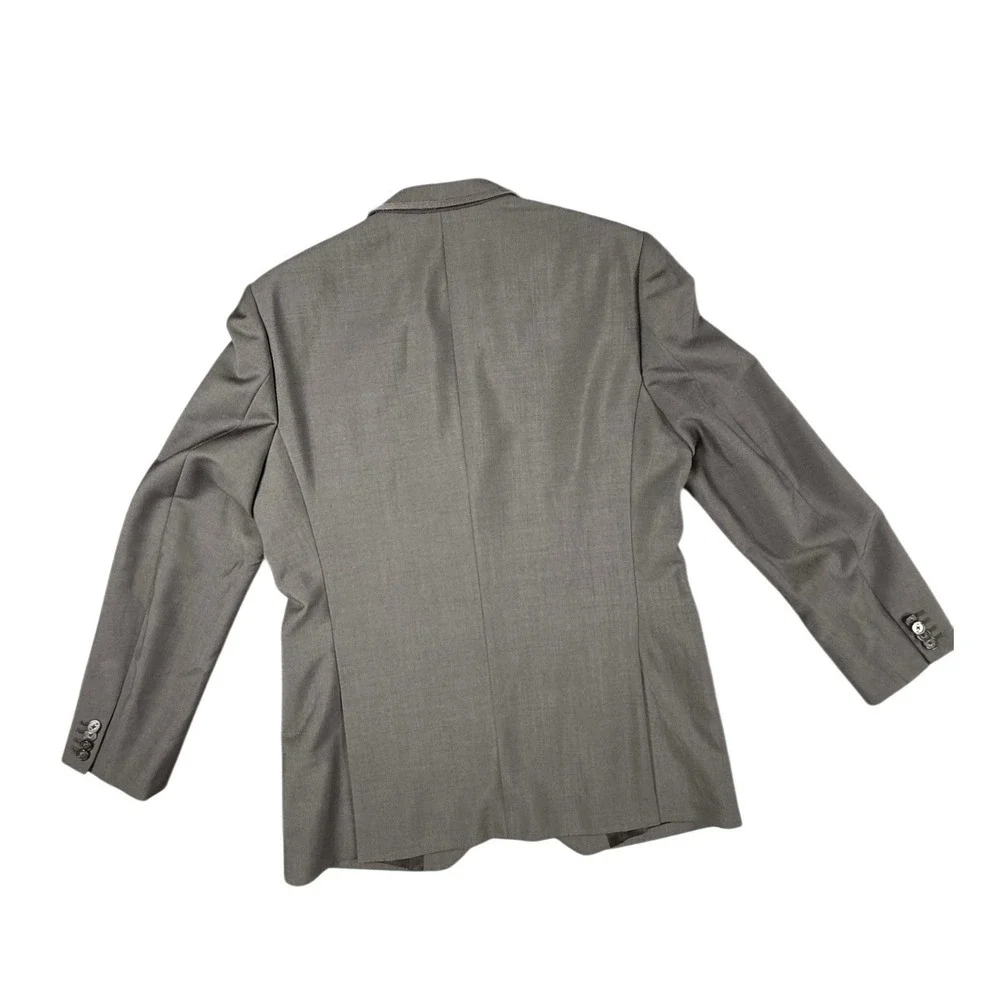 Banana Republic Blazer Mens 42R Grey Excellent Wool Mohair Vitale Barberis Italy